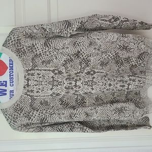 Rebecca Taylor Snake Print Cotton Top